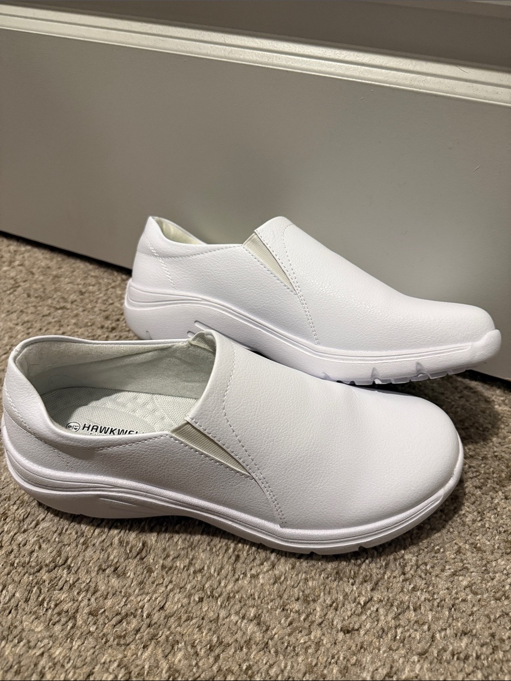 Hawkwell White Slip On Nursing Shoe 👟🤍🥼